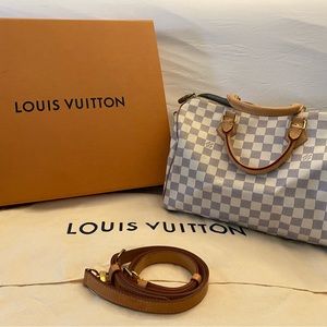 Louis Vuitton Speedy 30 Bandouliere Damier Azur